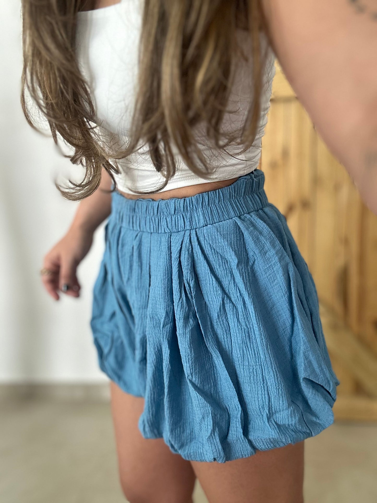 Bubbly blue skort