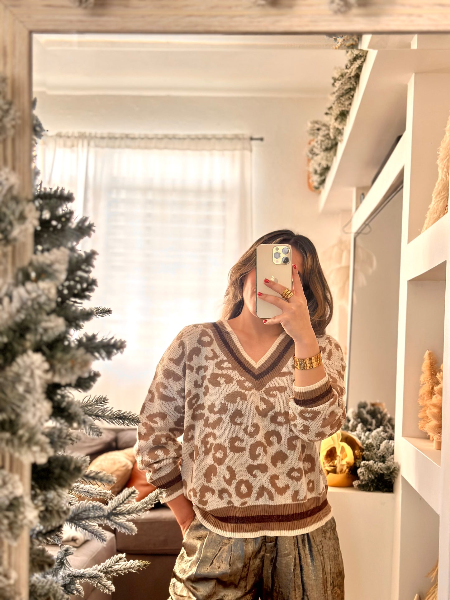 Animal print sweater