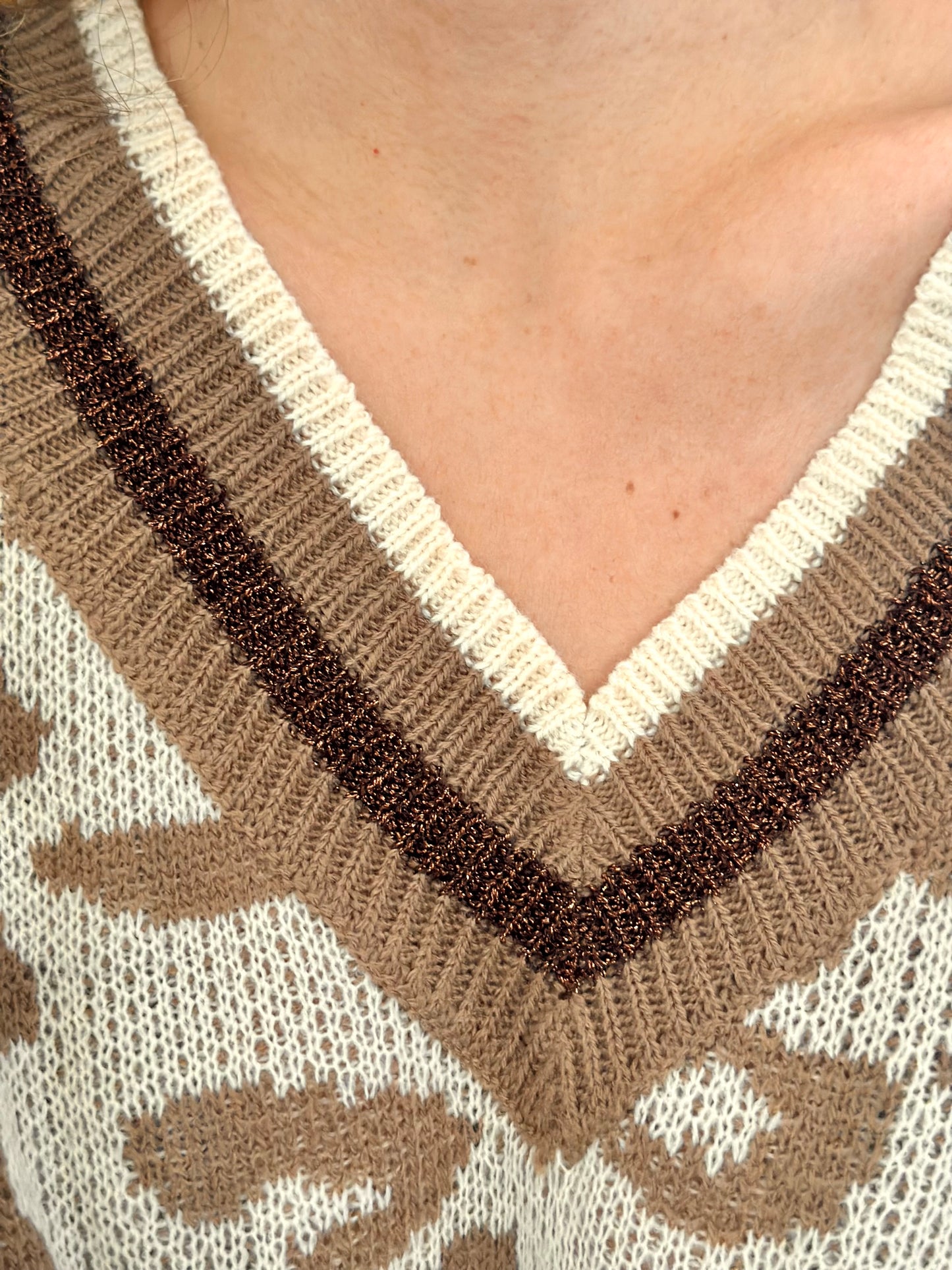 Animal print sweater