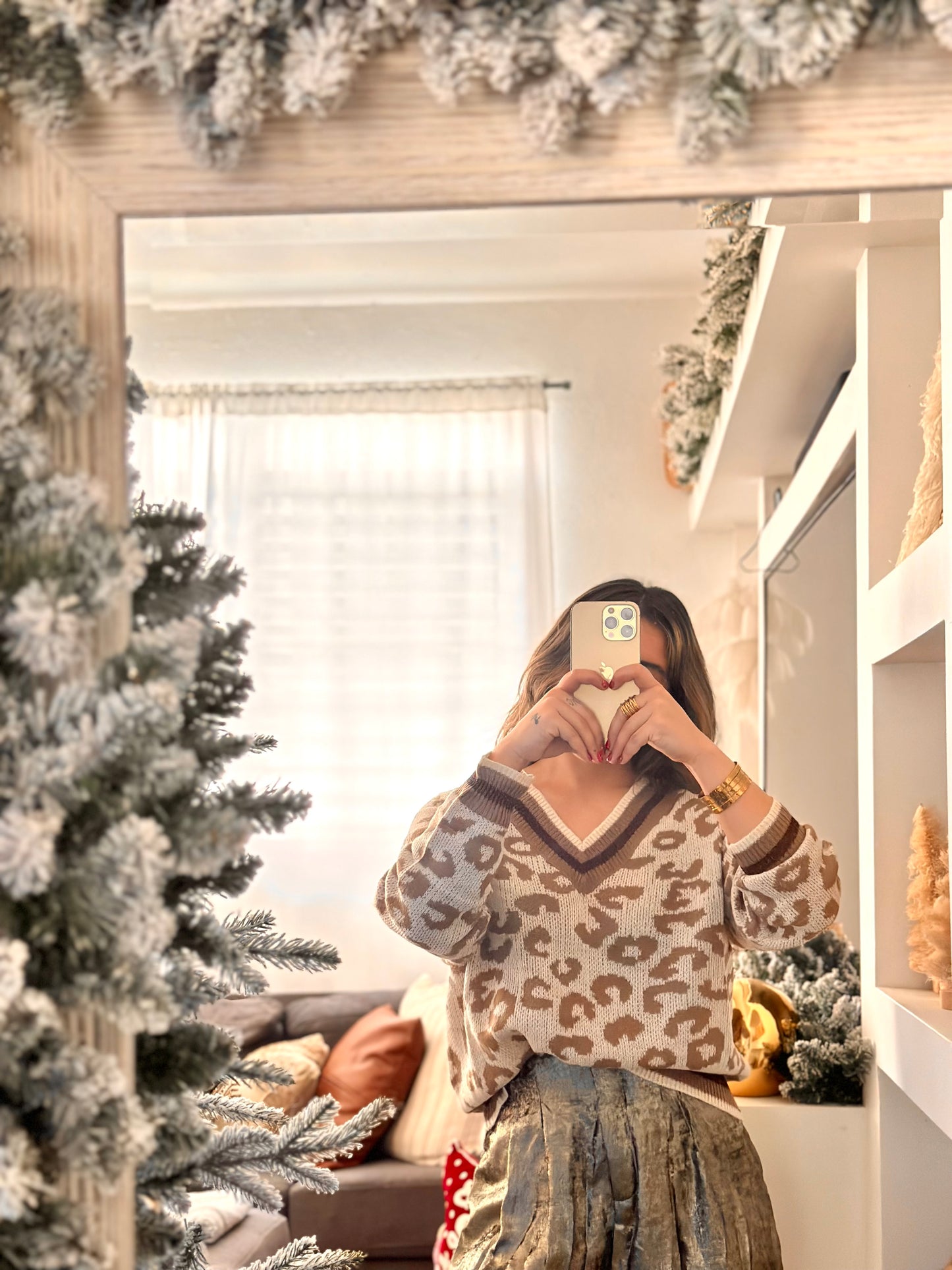 Animal print sweater