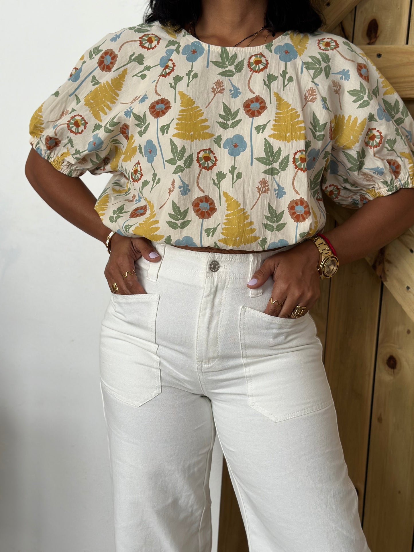 Boho flower top